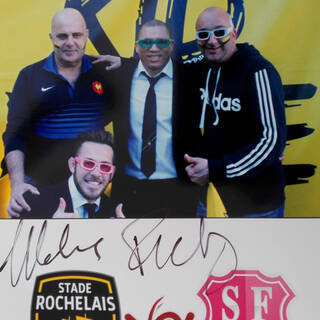 Photo souvenir de Sébastien avec Zack Holmes et Ricky Januarie !