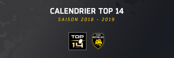 <h3>Calendrier Top 14 - 2018/2019</h3>