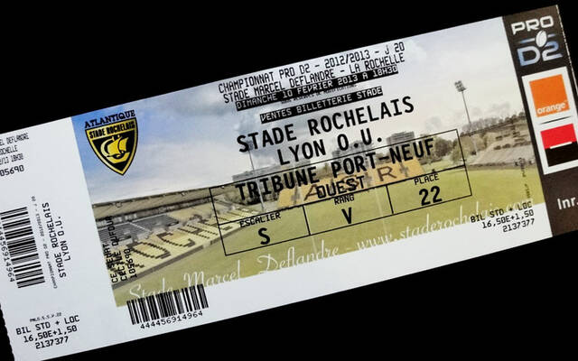 BILLETTERIE LA ROCHELLE - LYON