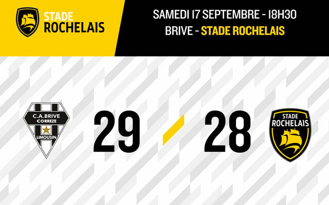 Brive 29 - 28 Stade Rochelais