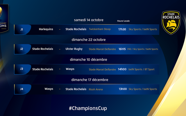 Champions Cup : le calendrier 2017/2018 ! 