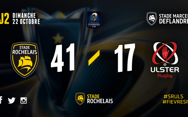 ERCC - J2 -Stade Rochelais 41 / 17 Ulster