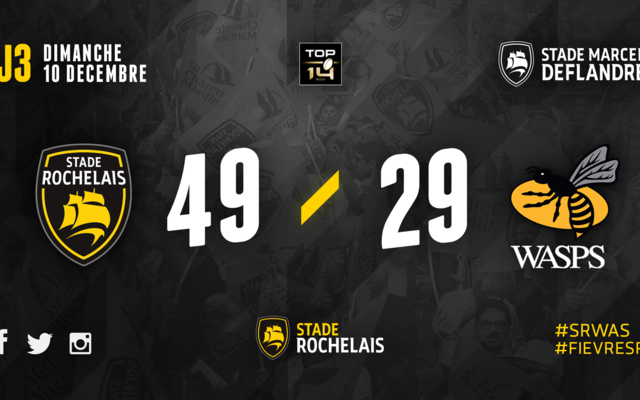 ERCC - J3 - Stade Rochelais 49 / 29 Wasps