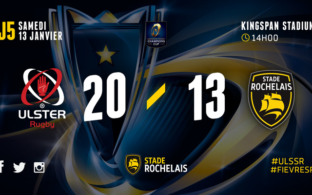 ERCC - J5 - Ulster 20 / 13 Stade Rochelais
