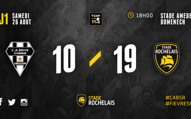 J1 - Brive 10 / 19 Stade Rochelais 