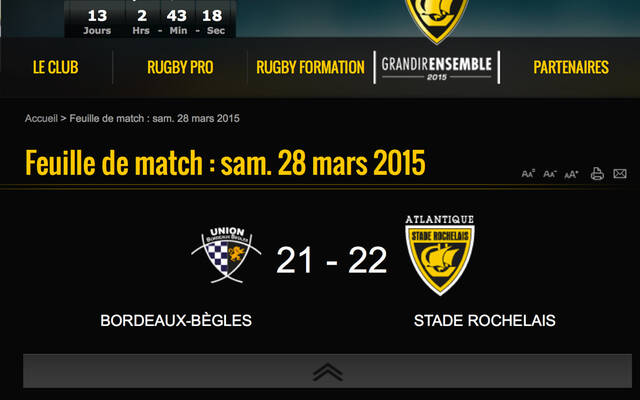 La première victoire à l'extérieur !