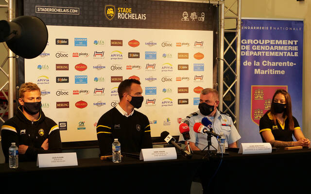 Le Stade Rochelais et la Gendarmerie de la Charente-Maritime s'associent pour lutter contre les violences intrafamiliales