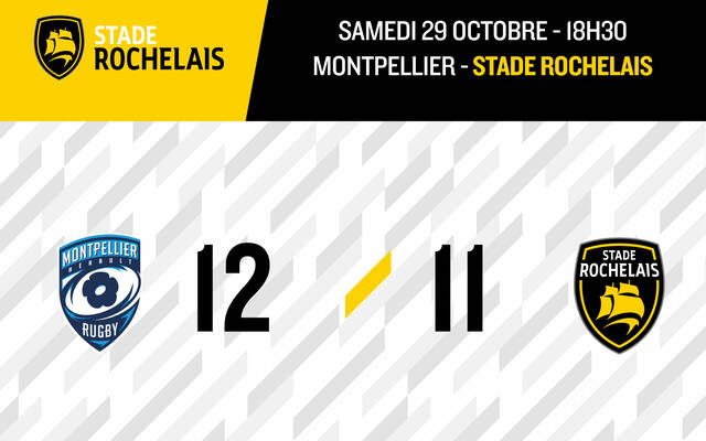 Montpellier 12 - 11 Stade Rochelais 