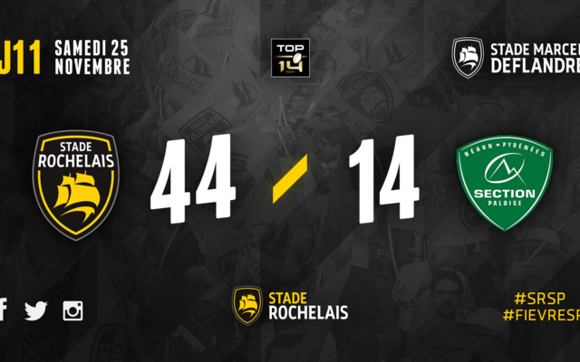 J11 - Stade Rochelais 44 / 14 Pau
