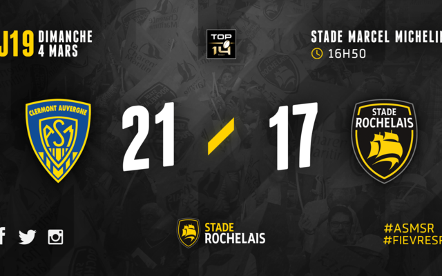 J19 - Clermont 21 / 17 Stade Rochelais
