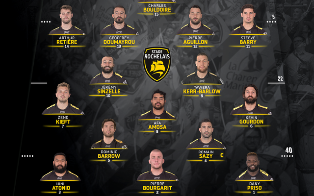 J22 - Stade Rochelais / UBB : la compo ! 