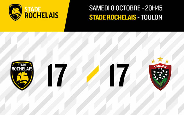 Stade Rochelais 17 - 17 Toulon