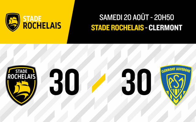 Stade Rochelais 30 - 30 Clermont