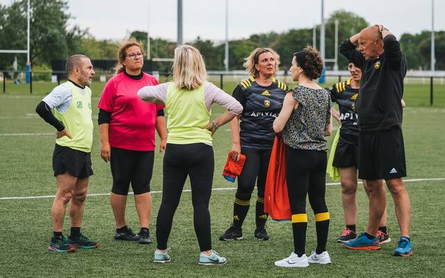 Un entraînement avec la section Rugby Santé !