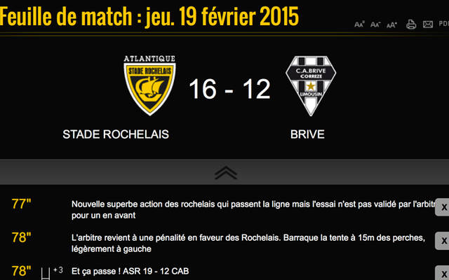 Victoire 19 à 12 face à Brive !!