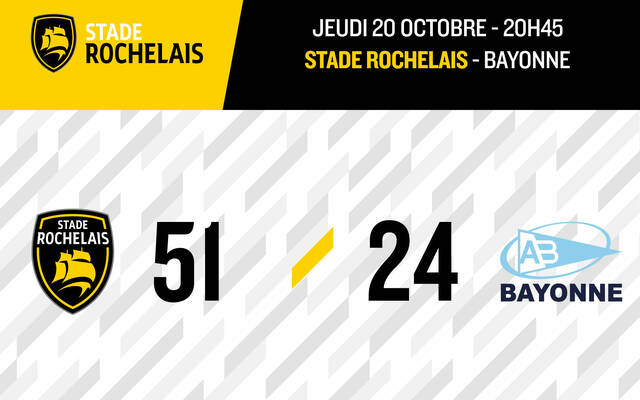 Victoire bonifiée 51-24 face à Bayonne ! 