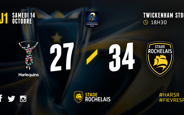 ERCC - J1 - Harlequins 27 / 34 Stade Rochelais