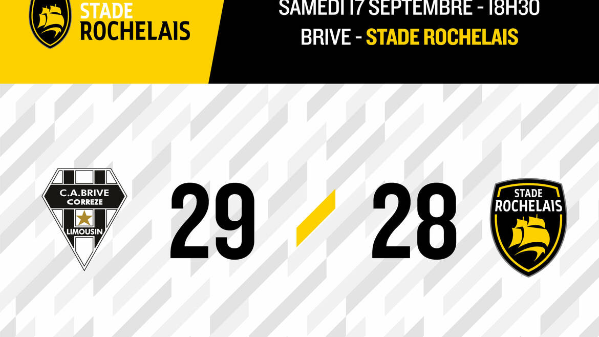 Brive 29 - 28 Stade Rochelais