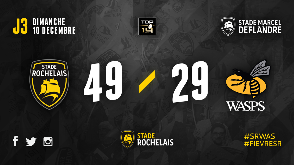 ERCC - J3 - Stade Rochelais 49 / 29 Wasps