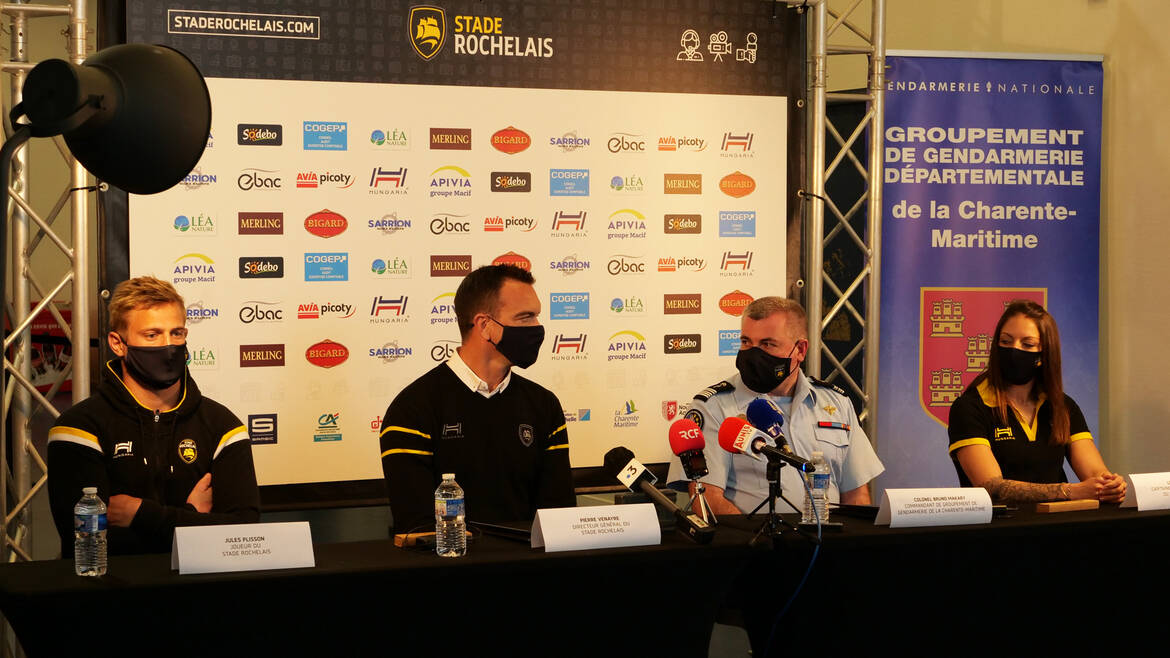 Le Stade Rochelais et la Gendarmerie de la Charente-Maritime s'associent pour lutter contre les violences intrafamiliales