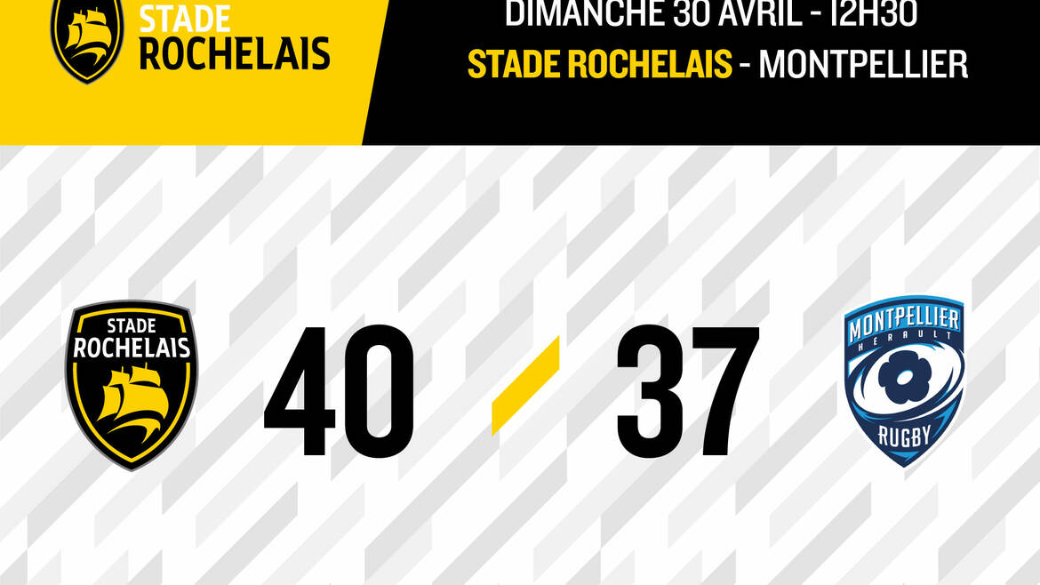 Victoire 40 à 37 face à Montpellier