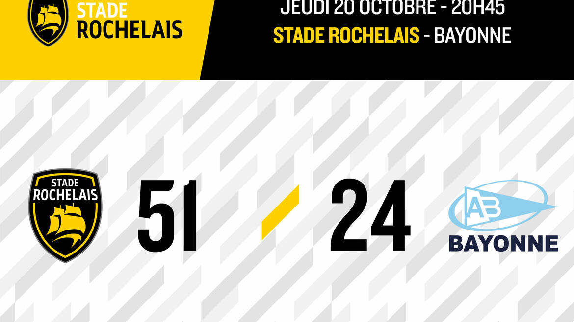 Victoire bonifiée 51-24 face à Bayonne ! 