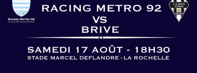 Billetterie RACING / BRIVE