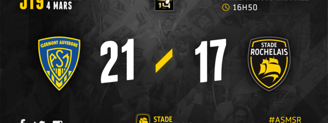 J19 - Clermont 21 / 17 Stade Rochelais