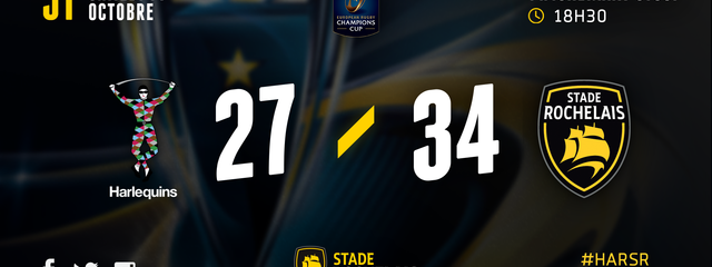 ERCC - J1 - Harlequins 27 / 34 Stade Rochelais
